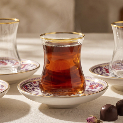 Sandro Moreno 1898 Mistik Gold 12 Parça 6 Kişilik Çay Seti 150 ml - 3