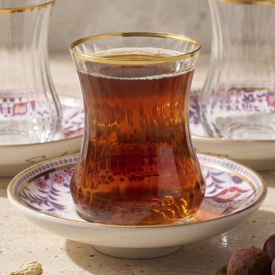 Sandro Moreno 1898 Mistik Gold Optik 12 Parça 6 Kişilik Çay Seti 150 ml - 3