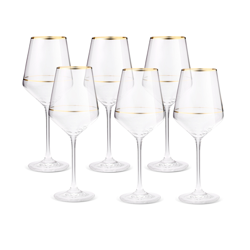 Sandro Moreno Dolce Vita 6'lı Kadeh Çift Gold 540 cc - 3