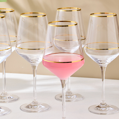 Sandro Moreno Dolce Vita 6'lı Kadeh Çift Gold 390 cc - SANDRO MORENO