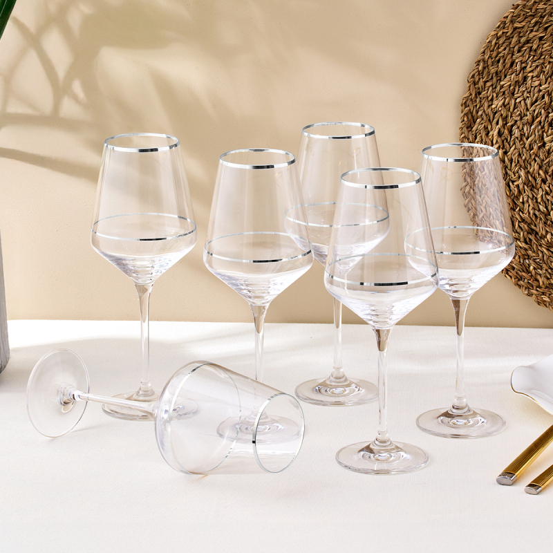 Sandro Moreno Dolce Vita 6'lı Kadeh Çift Platin 390 cc - 1