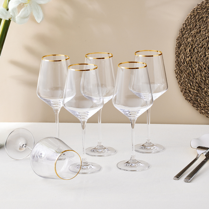 Sandro Moreno Dolce Vita 6'lı Kadeh Gold 390 cc - 1