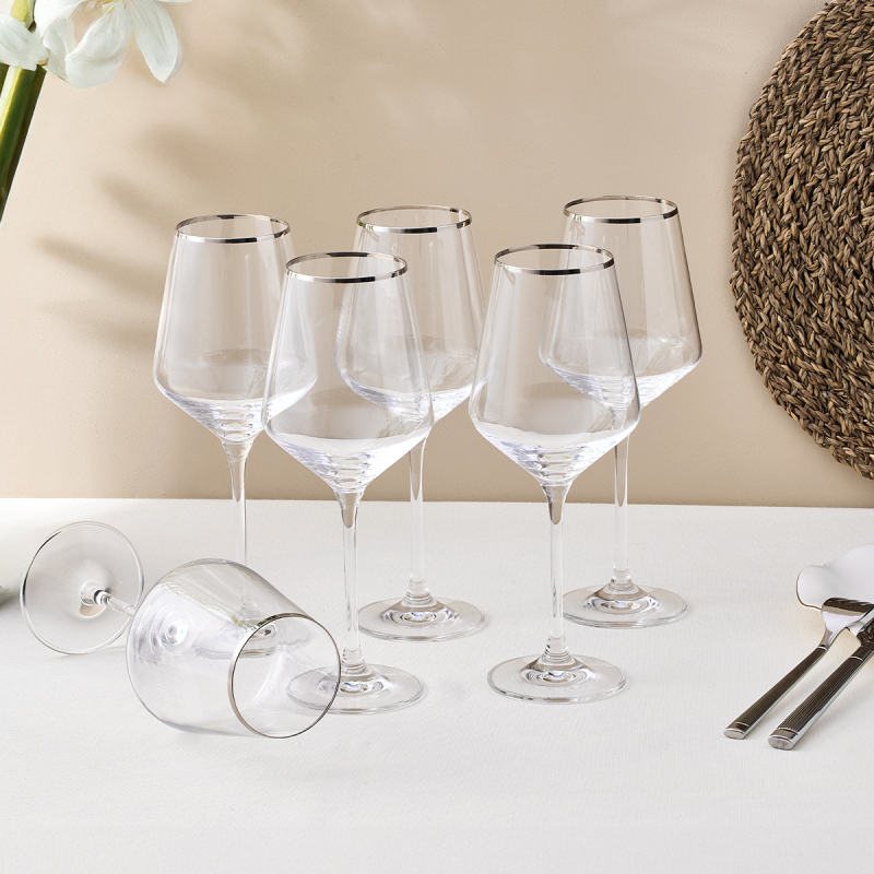 Sandro Moreno Dolce Vita 6'lı Kadeh Platin 390 cc - 1