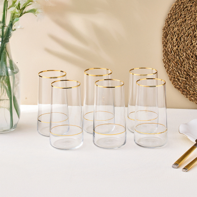 Sandro Moreno Dolce Vita 6'lı Meşrubat Bardağı Çift Gold 540 cc - SANDRO MORENO