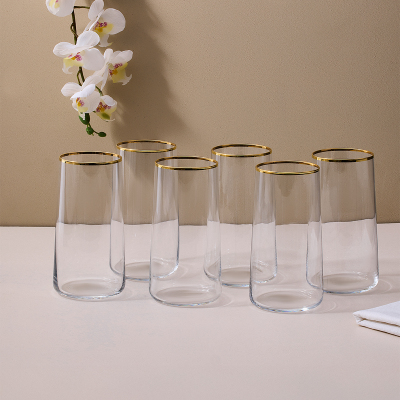 Sandro Moreno Dolce Vita 6'lı Meşrubat Bardağı Gold 540 cc - SANDRO MORENO