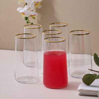 Sandro Moreno Dolce Vita 6'lı Meşrubat Bardağı Gold 540 cc - 2