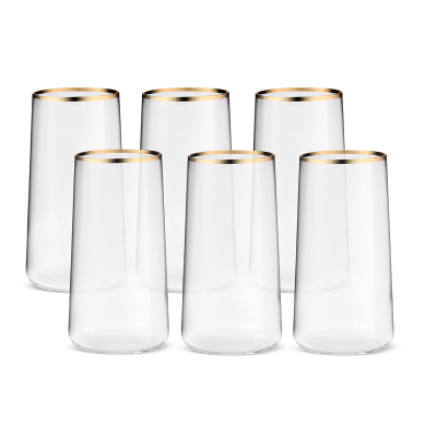 Sandro Moreno Dolce Vita 6'lı Meşrubat Bardağı Gold 540 cc - 3