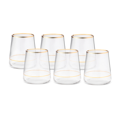 Sandro Moreno Dolce Vita 6'lı Su Bardağı Çift Gold 380 cc - 2