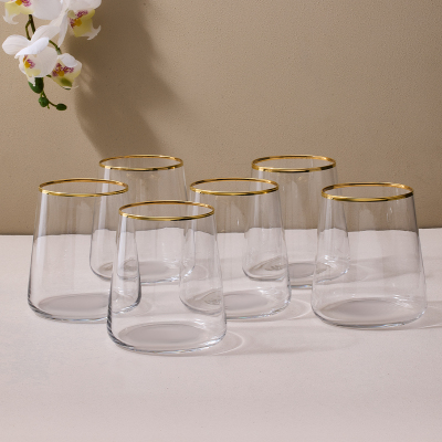 Sandro Moreno Dolce Vita 6'lı Su Bardağı Gold 380 cc - SANDRO MORENO