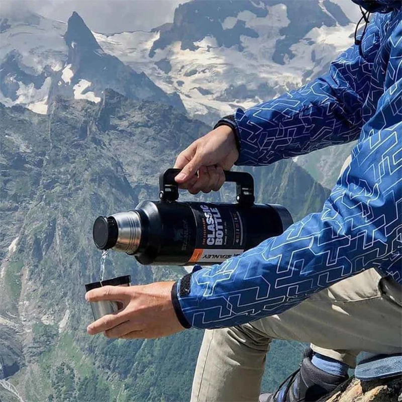 Stanley Legendary Camp Mat Siyah Çelik Termos 1 Litre - 6