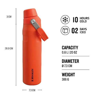 Stanley The Aerolight IceFlow Soğuk Su Termosu Turuncu 0,60 Litre - 2