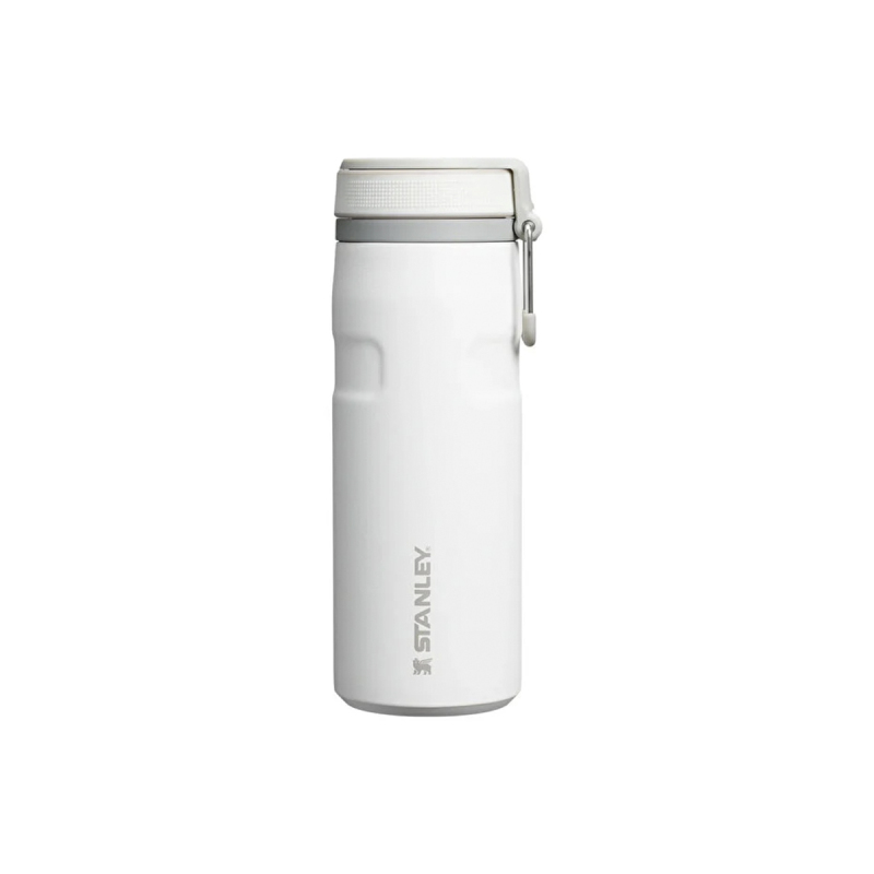 STAINLESS STEEL TUMBLER ホワイト Sロゴ入り stanley-the-iceflow-twist-flip