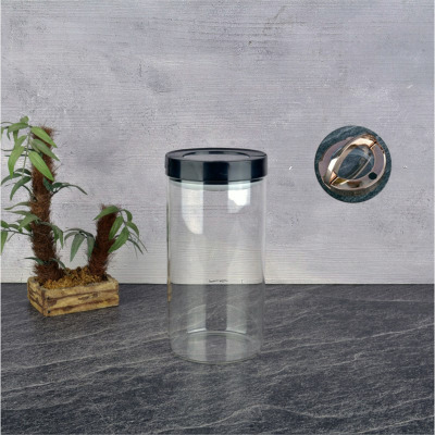 Tohana Vakumlu Cam Kavanoz 1650 ml Siyah - TOHANA