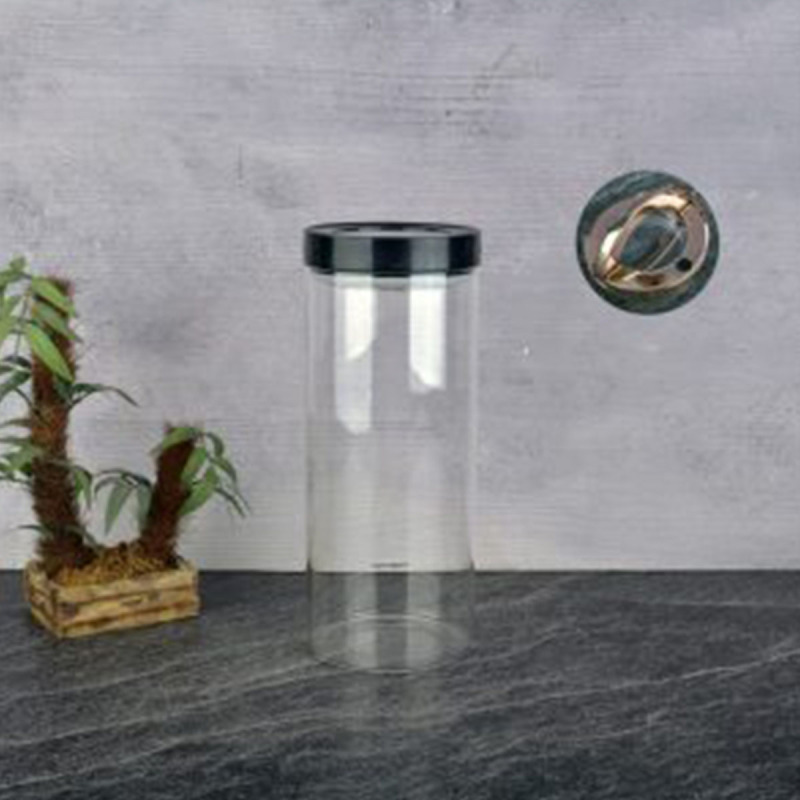 Tohana Vakumlu Cam Kavanoz 2100 ml Siyah - 1