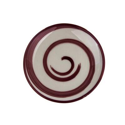 Tulu 15 Cm Klasik Düz Porselen Tabak Soft Mürdüm - TULU