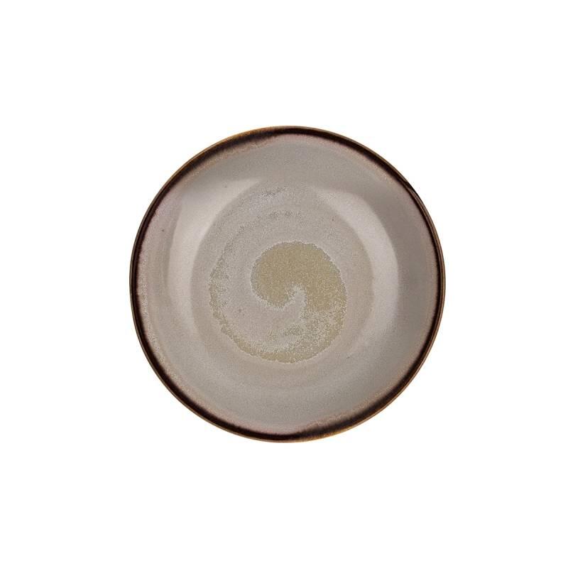 Tulu 19 Cm Klasik Çukur Tabak Kristal İnci Beyaz - 1