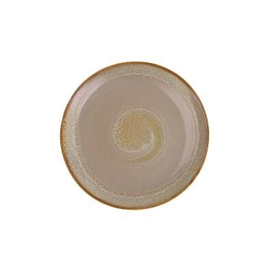 Tulu 19 Cm Klasik Düz Tabak Kristal İnci Beyaz - TULU