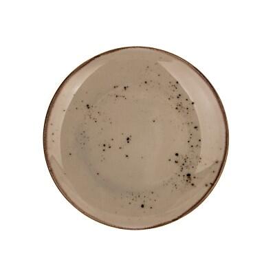 Tulu 24 Cm Klasik Düz Porselen Tabak Antik Cappuccino - TULU