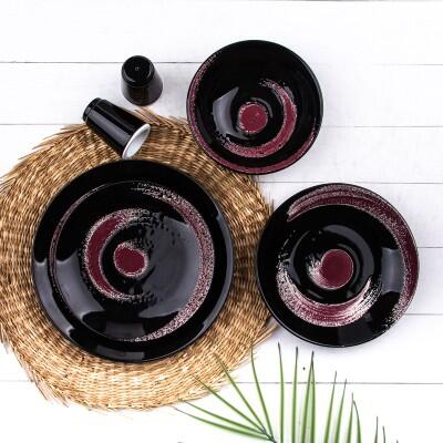 Tulu 26 Parça Yemek Takımı Wind Siyah - TULU