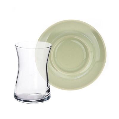 Tulu Beyza Çay Seti 12 Parça Parlak Fıstık Yeşili - TULU