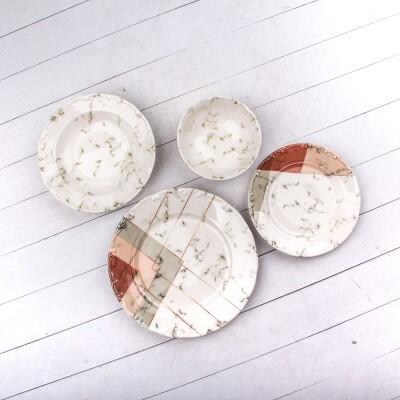 Tulu Gionna 24 Parça Yemek Seti Liana Form - TULU