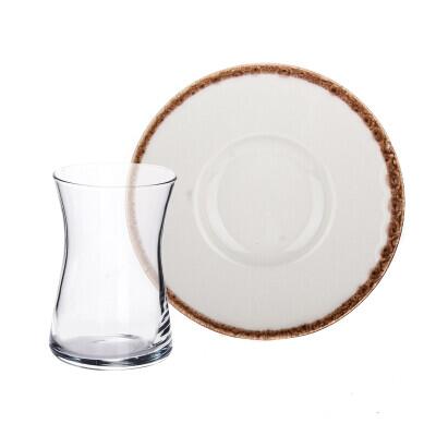 Tulu Heybeli 12 Parça Çay Seti Akıtma File - TULU PORSELEN