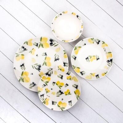 Tulu Klasik 24 Parça Yemek Seti Db Zeytin-Limon - TULU