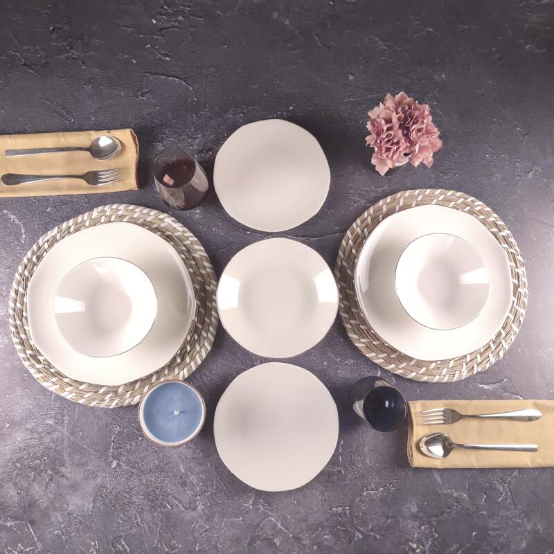 Tulu Organik 6 Kişilik 24 Parça Yemek Takımı - 1