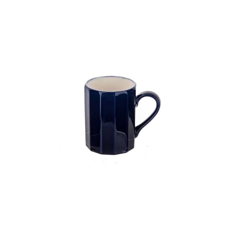 Tulu Porselen Sekizgen Mug Mavi - 1