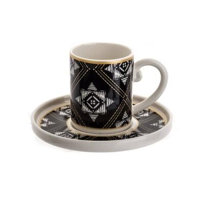 Tulu Semazen Form 6 Kişilik Kahve Fincan Takımı D2016 - TULU PORSELEN
