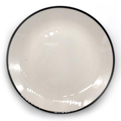 Tulu Siyah File Transparan 26 Cm Servis Tabağı 6 Parça - TULU