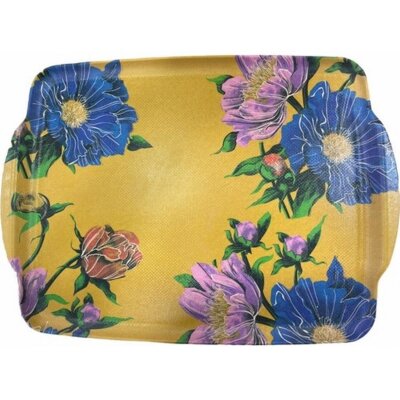 Ultraform Melamin Kulpsuz Tepsi Sarı Çiçek 34X24Cm - ULTRAFORM