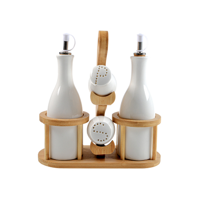 Ultraform Porselen Ahşap Stantlı Yağlık Sirkelik Seti - 2