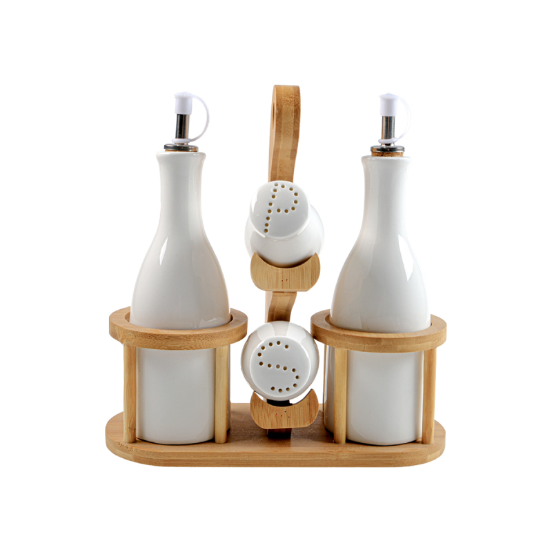 Ultraform Porselen Ahşap Stantlı Yağlık Sirkelik Seti - 2