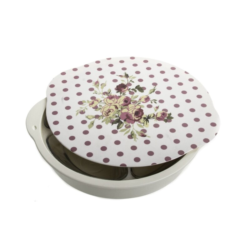 Ultraform Yuvarlak Kahvaltılık Pink Flower - 1