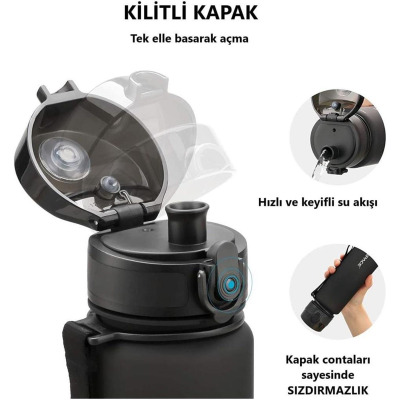 Uzspace Tritan Matara Açık Mavi 500 ml - 3