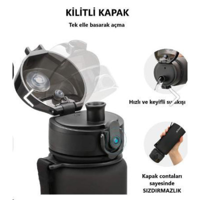 Uzspace Tritan Matara Kahve 800 ml - 2