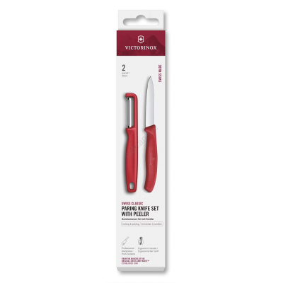 Victorinox Soyma Bıçak + Soyacak Seti Kırmızı - 6
