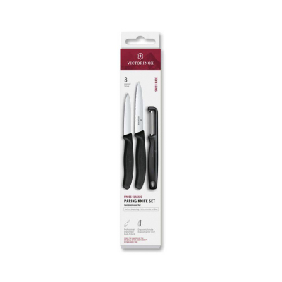 Victorinox Soyma Bıçak Ve Soyacak Seti Siyah 3’lü - 3