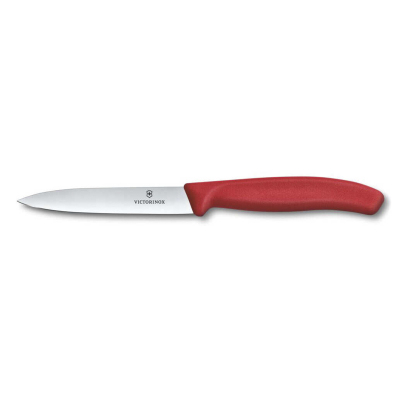 Victorinox Swiss Classic Sivri Düz Soyma Bıçak Kırmızı 10 cm - 1