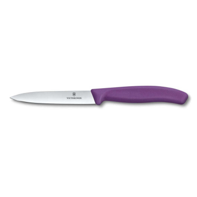Victorinox Swiss Classic Sivri Uçlu Tırtıklı Soyma Bıçak Mor 10 cm - 1