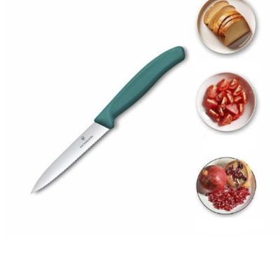 Victorinox Swiss Classic Sivri Uçlu Tırtıklı Soyma Bıçak Yeşil 8 cm - 2