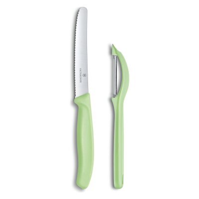 Victorinox Swiss Classic Soyma Bıçağı+Soyacak Set, Açık Yeşil - VICTORINOX
