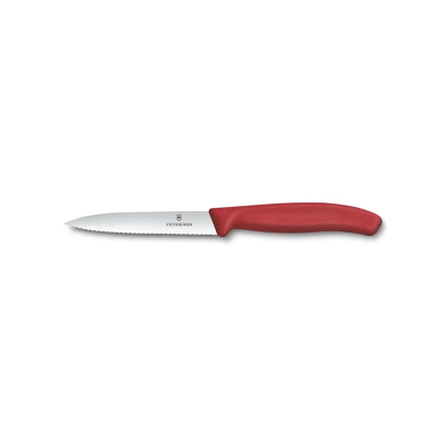 Victorinox Swiss Classic Tırtıklı Soyma Bıçak Kırmızı 10 cm - 1
