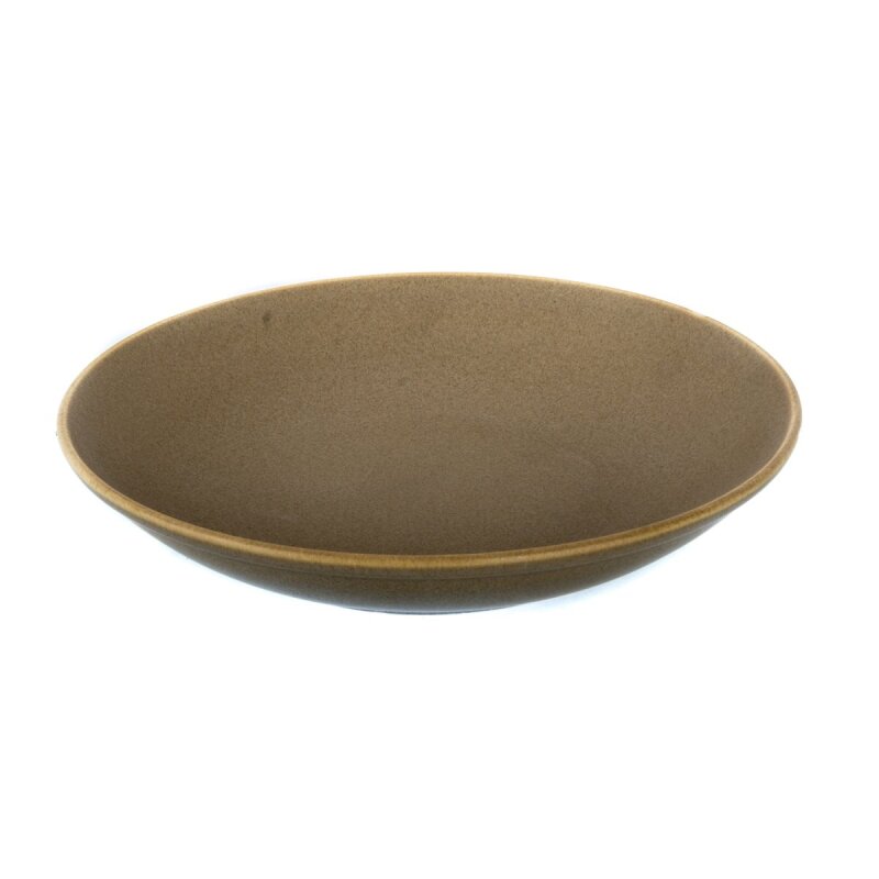 Yegane 19 Cm Klasik Çukur Tabak Mat Hardal - 1